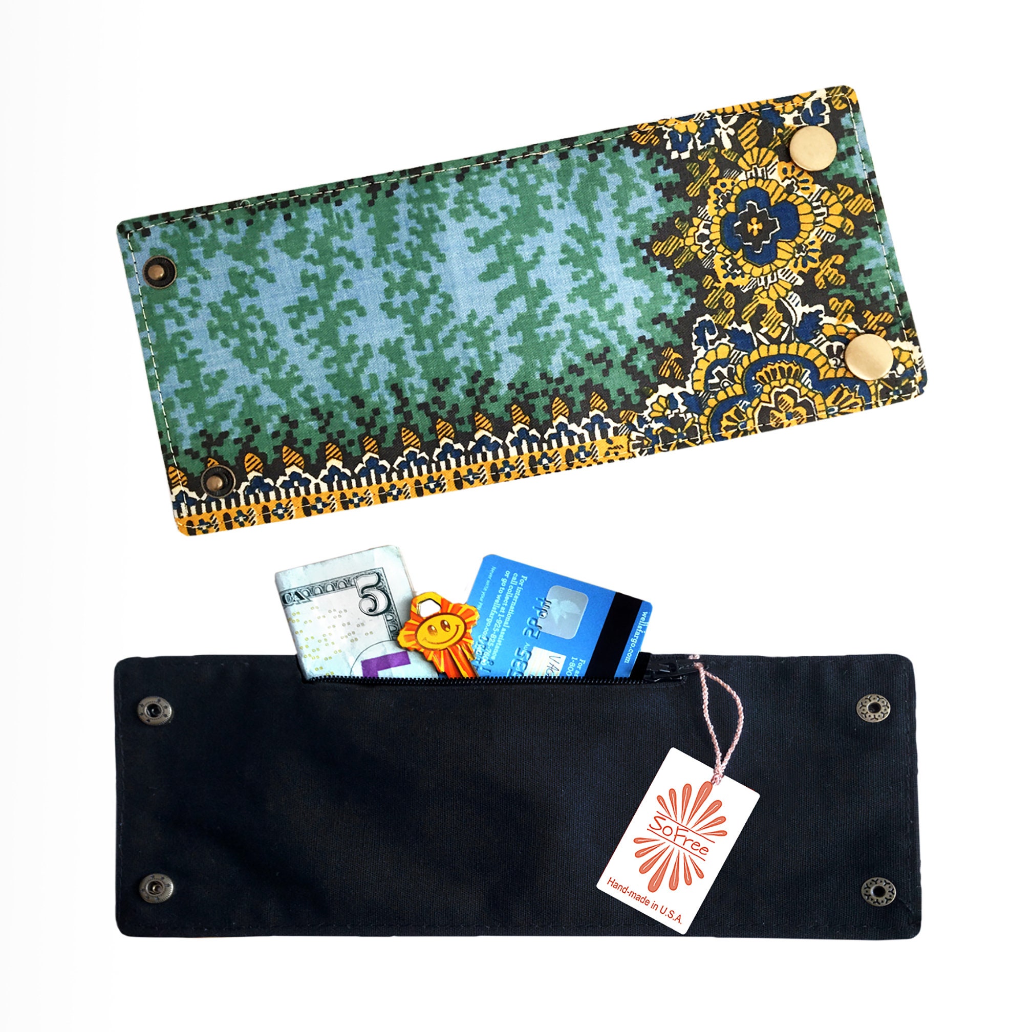 WRISTLET WALLET Boho Wallet Unisex Wallet Bohemian Etsy