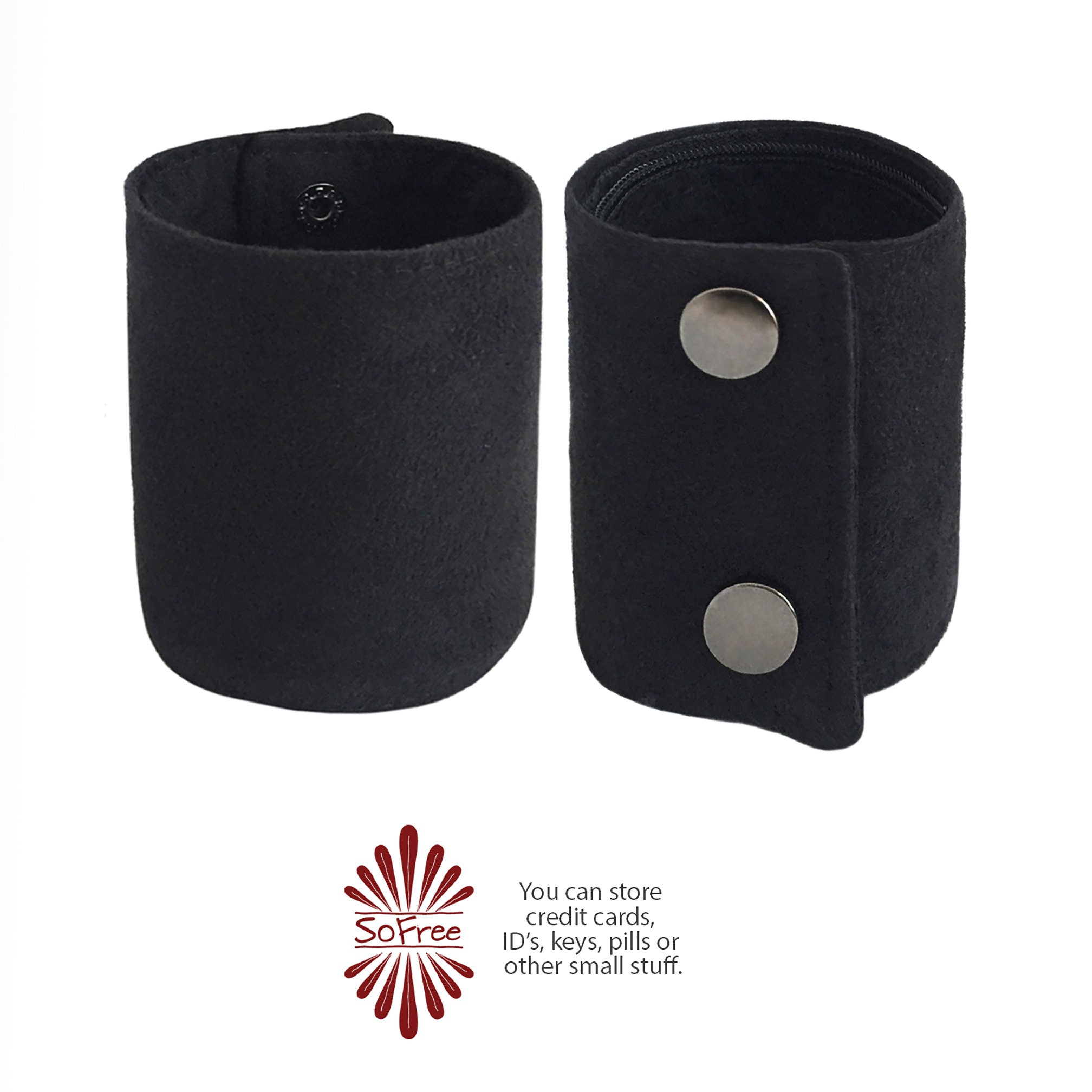 Unisex Mini Wallet Boho Armband WRIST WALLET Vegan Armband Etsy