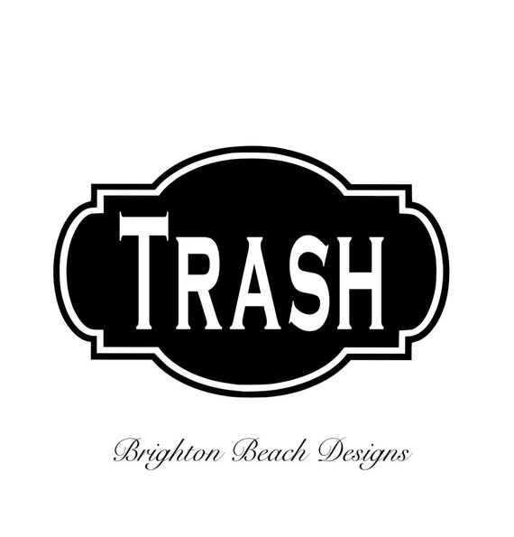 Trash Decal/Trash Sticker/Trash Label/Trash Can Organization Etsy