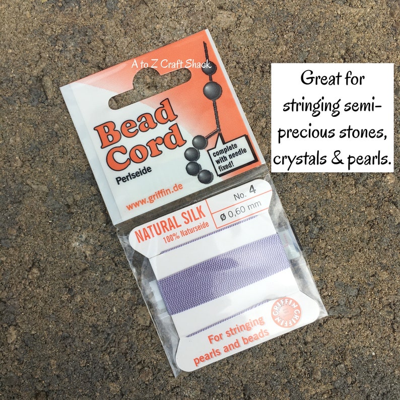 Natural Silk Bead Knotting Cord No. 4 Pearl Knotting Silk Etsy