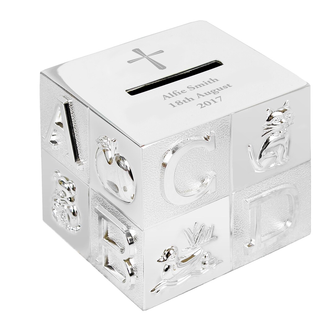 Religious Money Box Personalised Religious Gift, Money Box, ABC Cross Keepsake Piggy Bank ...