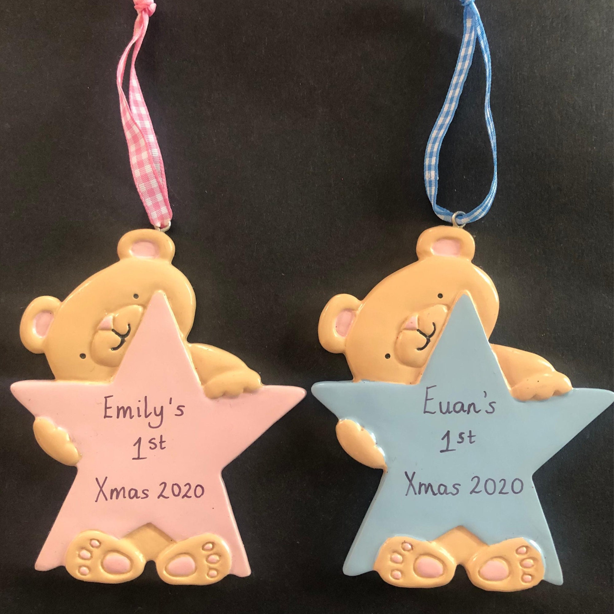 Baby's 1st Christmas Tree Decoration. Personalised Baby  Etsy