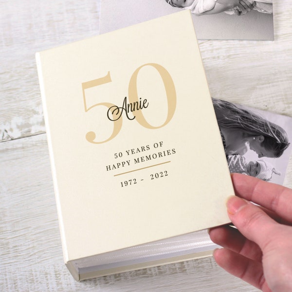 Personalised Birthday Album. Holds 100 photos. 6 x 4 Picture Album, Birthday Gift 18th, 21st, 30th, 40th, 50th etc