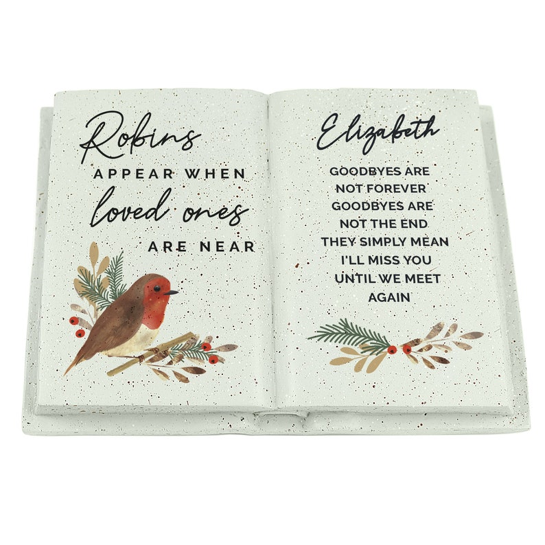 Personalised Robin Memorial, in Memory Keepsake, Lost Loved One Gift ...