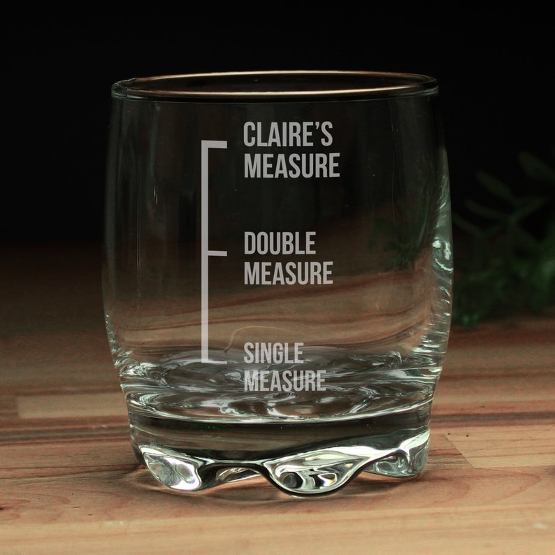 Personalised Whisky Tumbler. Glass Measure Personalized Etsy