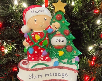 Baby's First Christmas Ornament 2026 | Personalised Baby Decorating Tree Decoration | Custom Baby Keepsake | New Baby Boy | Girl Gift