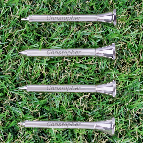 Personalised Pack of 4 Custom Golf Tees. Engraved With Any Etsy