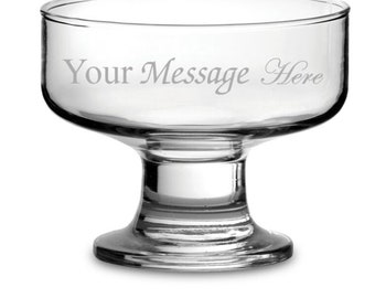 Personalised Ice cream bowl, Engraved bowl, ice cream cup with gift box