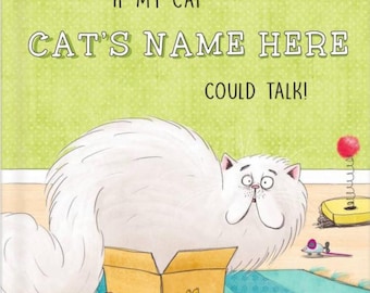 Personalised Children's Book Story Book about their Pet Cat, Cat Story, New Cat Gift, Kitten Keepsake, Pet Memorial etc