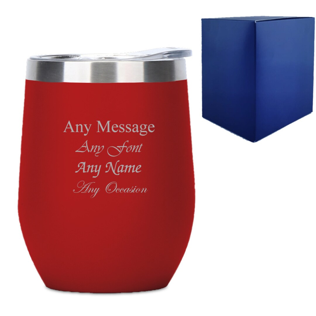 Personalised Travel Mug. Engraved Insulated Cup. Any Message. Etsy UK