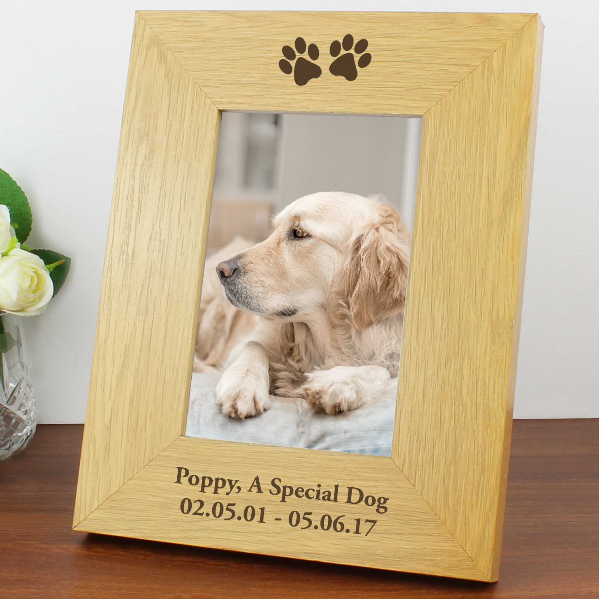 Personalised Pet Frame. Wooden 4x6 photo frame. Pet Etsy