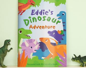 Personalised Book. Dinosaur Story Book. Child's Birthday Gift, stocking filler, Christmas Present etc