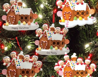 Personalised Gingerbread House, Custom Name Christmas Decoration