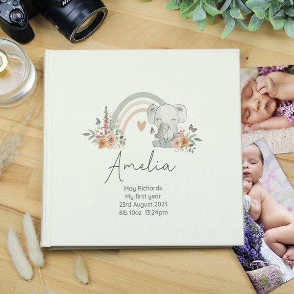 Personalised Photo Album. Children's Picture Album. Holds 120 6x4 photos. New Baby Keepsake, Baby Shower, Toddler Gift etc