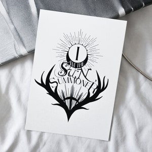 Print from the Shadow and Bone Trilogy, Sun Summoner, Grishaverse, Different sizes image 1