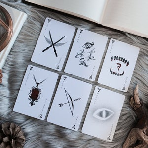 Set of 6 Cards, Shadowhunter Characters, Playing cards sized, Mortal Instruments
