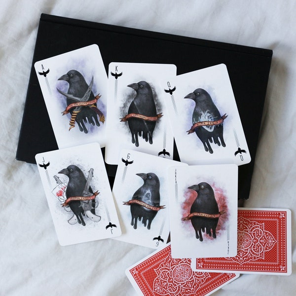 Set of 6 Cards, Six of Crows Characters, Playing cards sized, Six of Crows - Crooked Kingdom