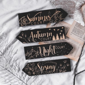 ACOMAF Individual Big Wooden Sign, Inspired by: Night Court, Autumn Court, Spring Court, Summer Court, Laser engraved