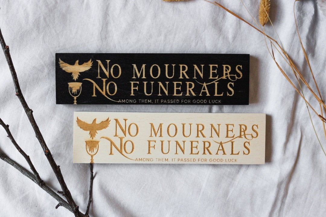 No Mourners No Funerals, Cartel De Madera Natural Individual Grande