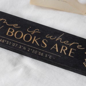 Home Book Custom Coordinates, Individual Large Wooden Signpost Laser engraved, deco for home image 6