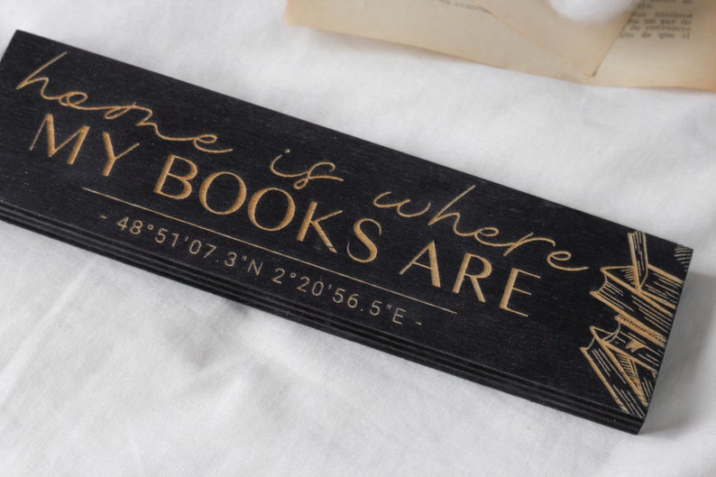 Home Book Custom Coordinates, Individual Large Wooden Signpost Laser engraved, deco for home image 6