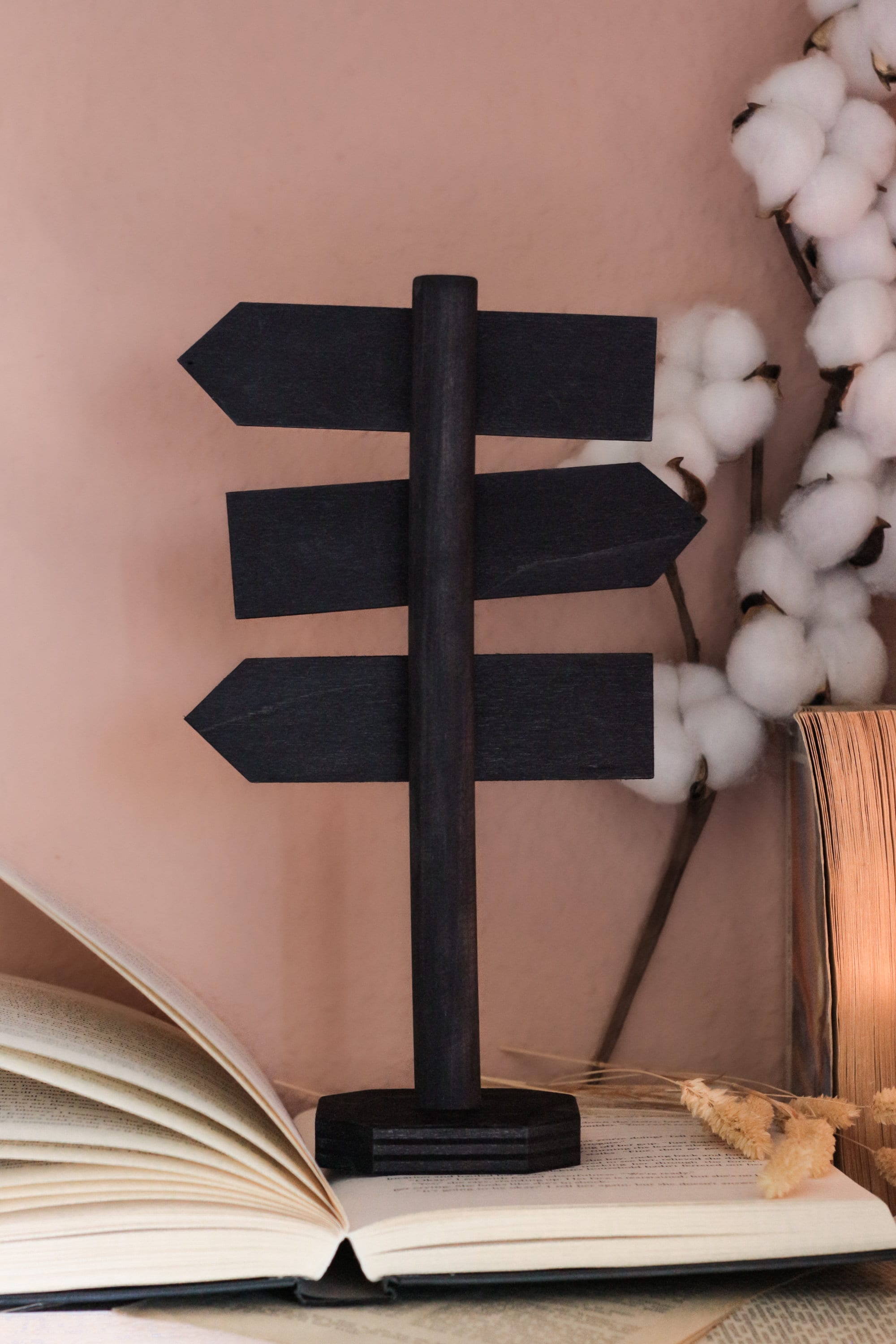 Standing Wooden Signposts, laser engraved, literary places inspired by literature: ACOMAF, Six of Crows, Nevernight...