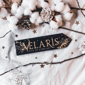 Velaris ACOMAF Individual Big Wooden Sign, Inspired by the Night Court, Laser engraved