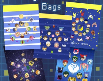 Digimon Tote bags