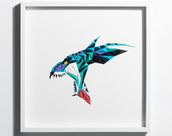 Jake’s Banshee, Avatar Movie, Paper Artwork