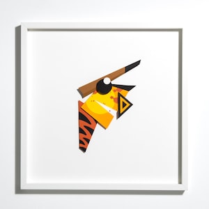 TIGERSUN - Corte de papel en capas, obras de arte, arte de pared, pintura abstracta, arte de pared moderno
