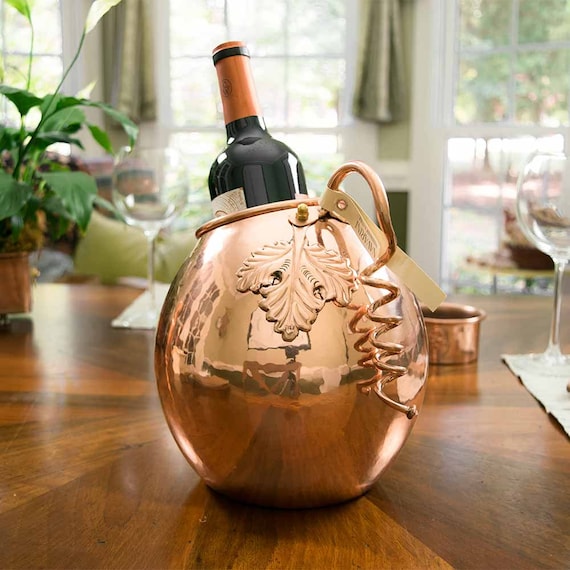 Hammered Copper Wine Glass Gift Set - 5 piece