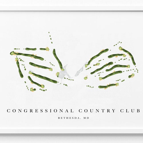 Burning Tree Club Bethesda MD Golf Course Map Golfer Etsy