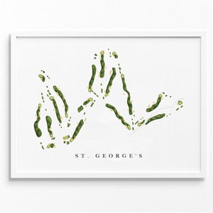 St. George's golf- en countryclub | Toronto, Canada | Golfkaart, golferdecor cadeau voor hem, scorekaartlay-out | Afdruk in aquarelstijl