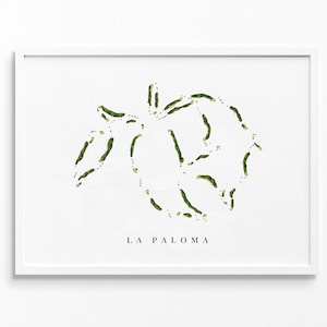 La Paloma Country Club | Tucson, Arizona | Golfbaankaart, gepersonaliseerde golfkunstcadeaus voor mannen Muurdecoratie, aangepaste aquarelafdruk