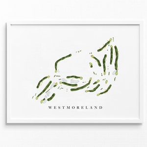 Westmoreland Country Club / Export, PA / Mappa del campo da golf, regali di arte del golf personalizzati per decorazioni murali da uomo, stampa acquerello personalizzata