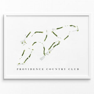 Providence Country Club / Charlotte, NC / Mappa del campo da golf, regali personalizzati di arte del golf per uomo, decorazione murale, stampa acquerello personalizzata