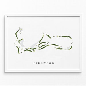 Vogelholz | Boar's Head Resort, Charlottesville, VA | Platzkarte, Golf Malerei, Golf Geschenk, Platzkarte | Aquarell Fine Art Print