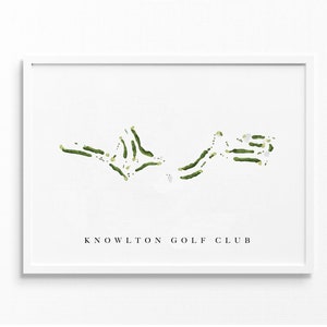 Knowlton-golfclub | Québec, Canada | Golfbaankaart, gepersonaliseerde golfkunstcadeaus voor mannen Muurdecoratie, aangepaste aquarelafdruk