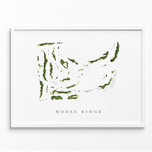 Elandrug | Zuid-Lyon, Michigan | Michigan | Golfbaankaart, gepersonaliseerde golfkunstcadeaus voor mannen Muurdecoratie, aangepaste aquarelafdruk