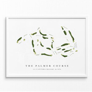 The Palmer Course / La Cantera Resort and Spa / Mappa del campo, dipinto di golf, regalo di golf, layout del campo / stampa artistica ad acquerello