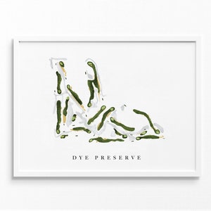 La réserve de teinture | Palm Beach | Jupiter, Floride | Plan du parcours de golf, Peinture du golf, Cadeau pour le golf, Plan du parcours | Impression d'art de style aquarelle