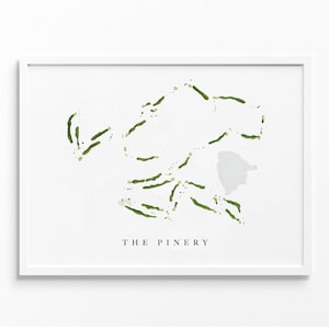 The Pinery Country Club | Parker, Colorado | Golfbaankaart, gepersonaliseerde golfkunstcadeaus voor mannen Muurdecoratie, aangepaste aquarelafdruk