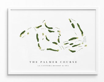 The Palmer Course | La Cantera Resort and Spa | Course Map, Golf Painting, Golf Gift, Course Layout | Watercolor Fine Art Print