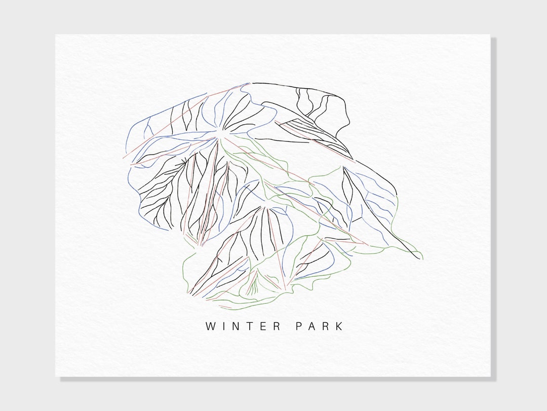 Winter Park | Colorado | Trail Map Gift for Mountain House Ski Decor