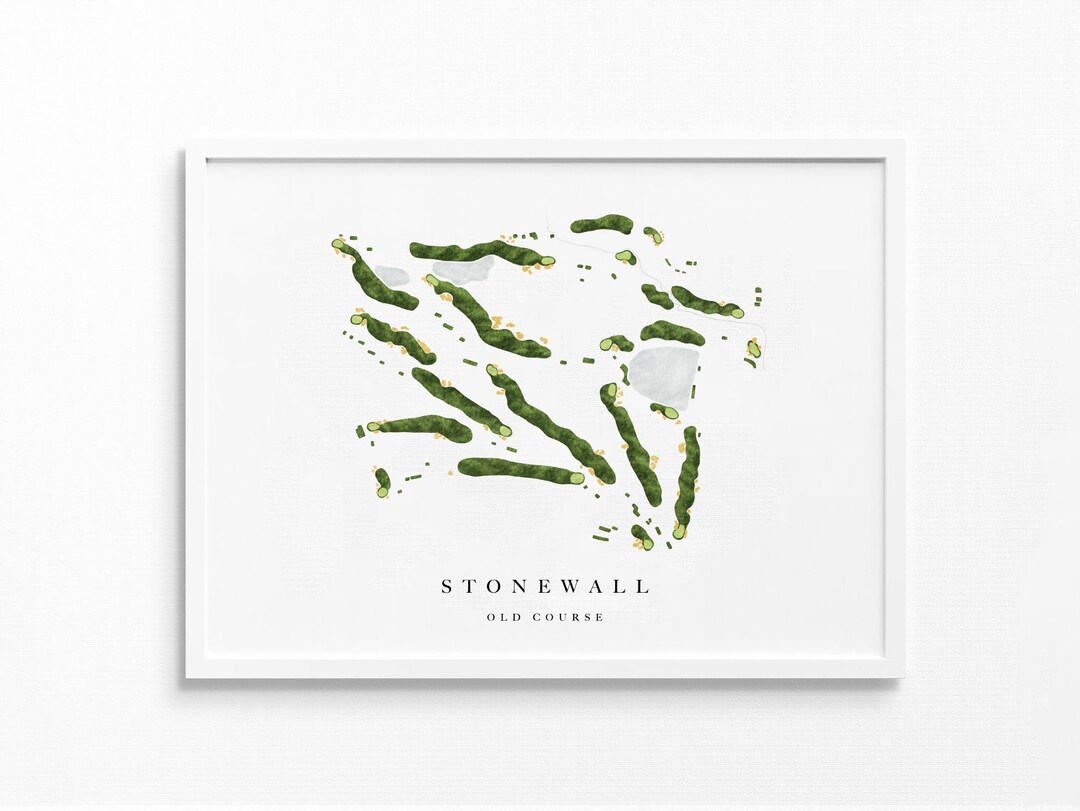 Stonewall Old Course Elverson PA Golf Course Map Golfer Etsy