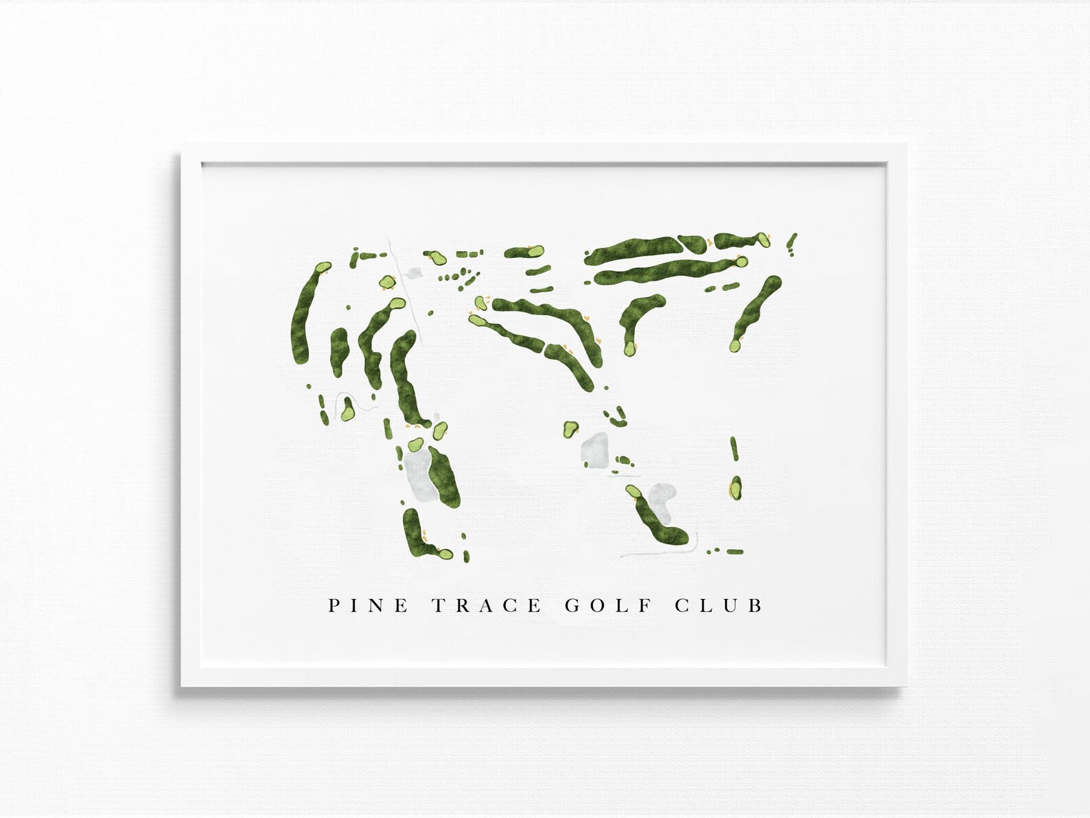 Pine Trace Golf Club Rochester Hills MI Golf Course Map Etsy