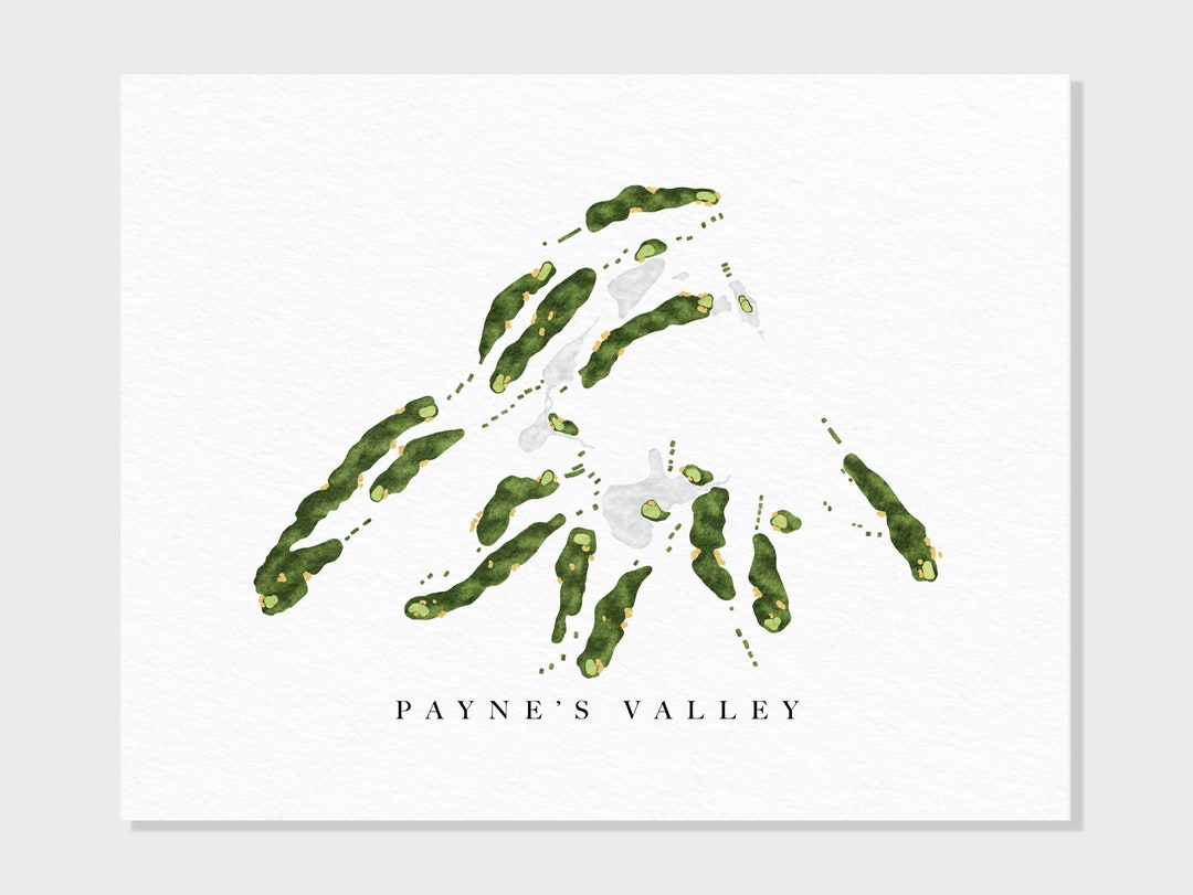 Payne #39 s Valley Hollister MO Golf Course Map Personalized Golf Art
