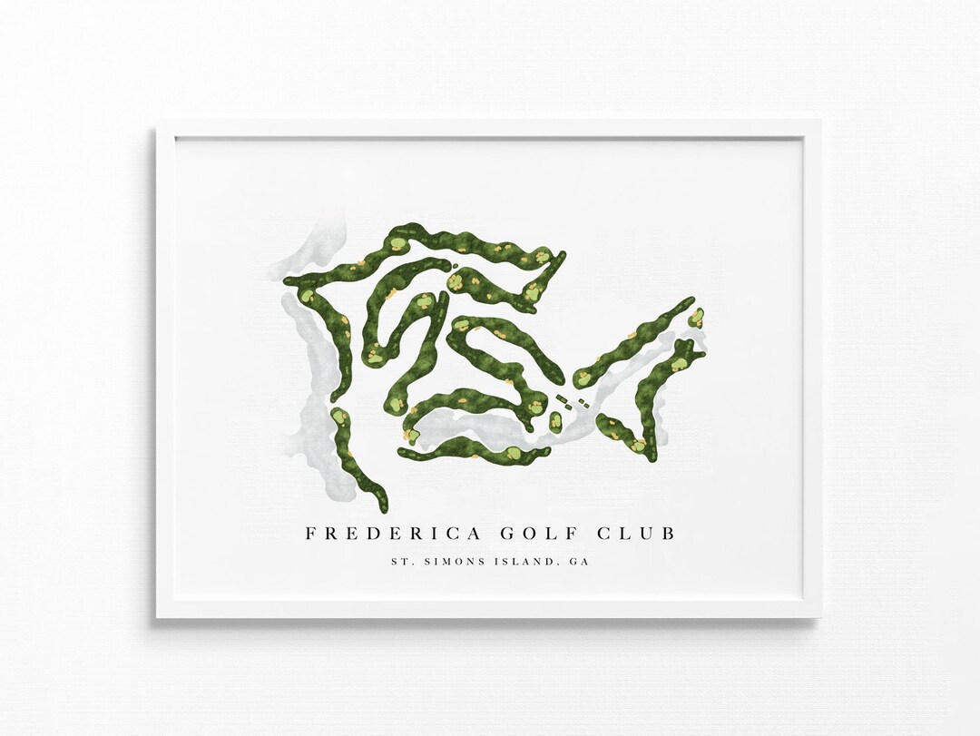 Frederica Golf Club St. Simons Island GA Golf Course Map Etsy
