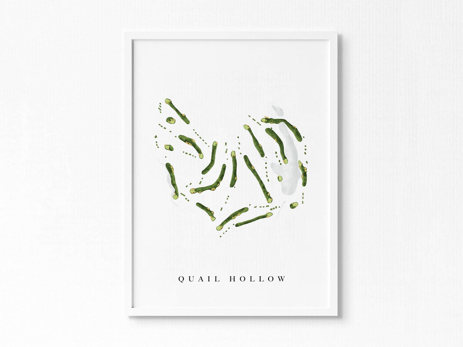 Quail Hollow Charlotte NC Golf Course Map Golfer Decor - Etsy