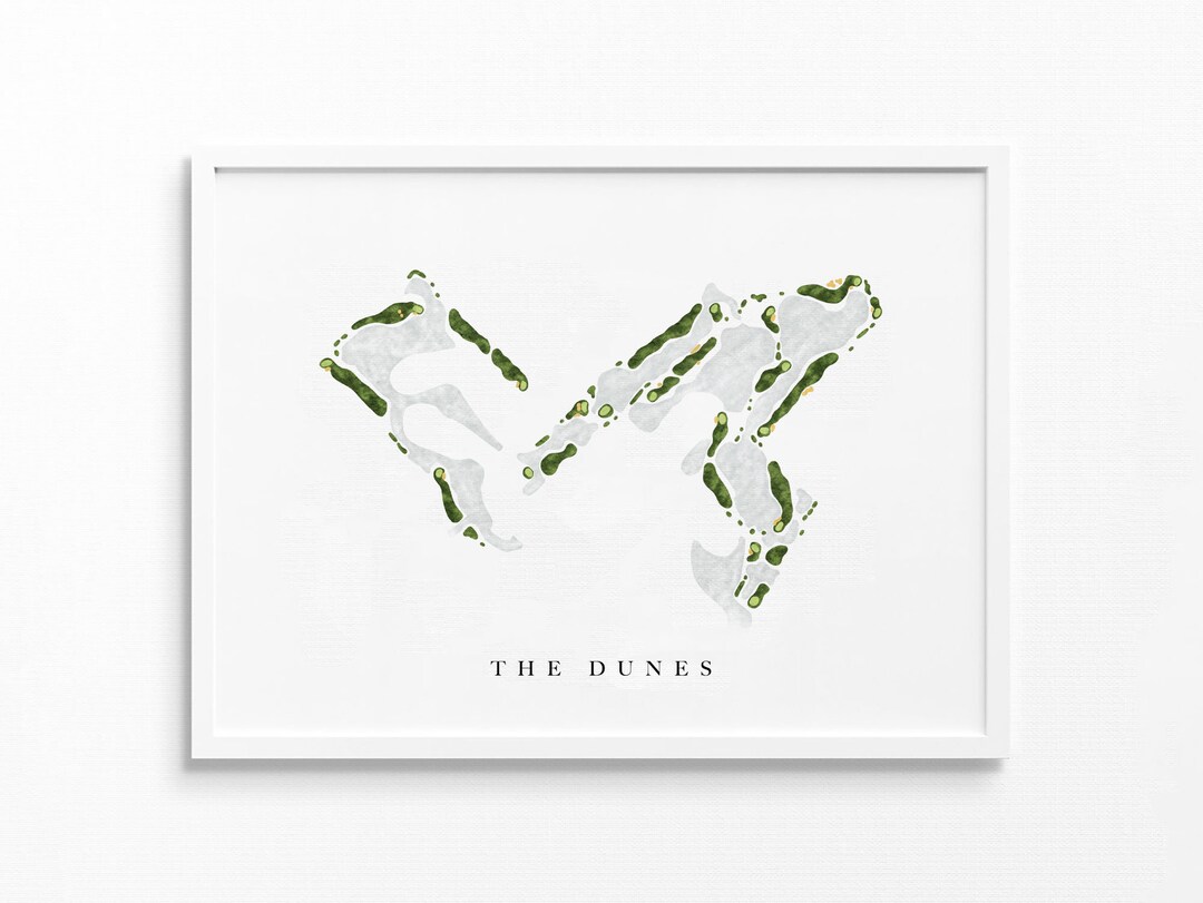 The Dunes Sanibel FL Golf Course Map Personalized Golf Art Gifts The Dunes Sanibel FL Golf Course Map Personalized Golf Art Gifts